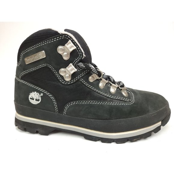 Timberland Euro Hiker Mens Hiking Boots Ankle Leather Gray Black Size 7 M